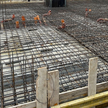 Zbrojenie pod płytę fundamentową budynek K7