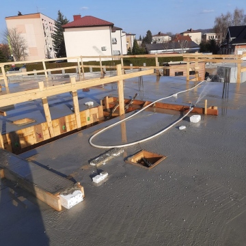Osiedle Brzozowe - pierwszy strop zalany...