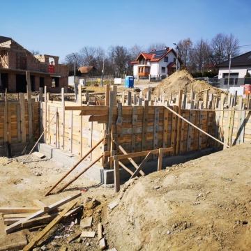 Mieszkania w Krzyżu - fundamenty i zbrojenie.