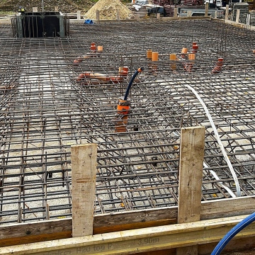 Zbrojenie pod płytę fundamentową budynek K7
